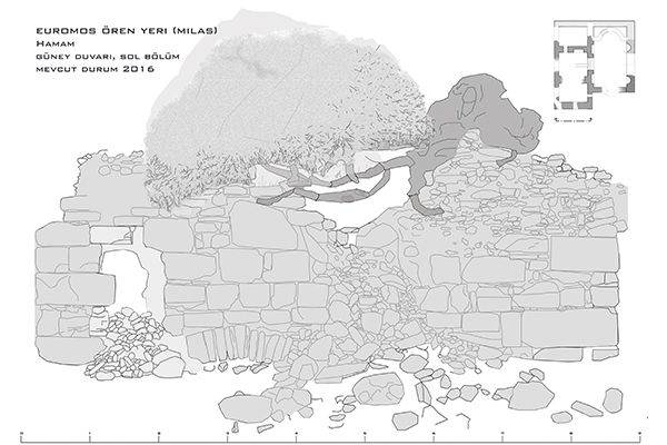 Milas Euromos Antik Kent Roma Hamamı