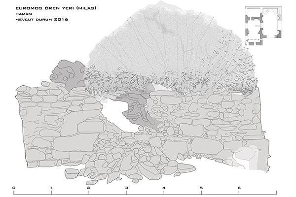 Milas Euromos Antik Kent Roma Hamamı